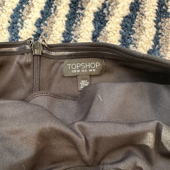 TOPSHOP black midi bow dress size 6 - Picture 3 of 3